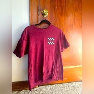 Maroon colored Neff t-shirt